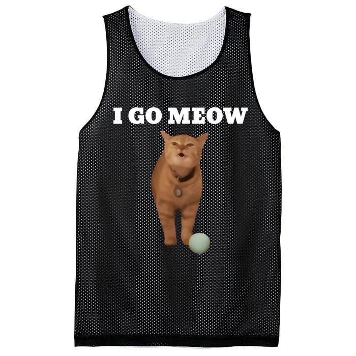 I Go Meow Cat Meme Mesh Reversible Basketball Jersey Tank