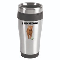 I Go Meow Cat Meme 16oz Travel Tumbler