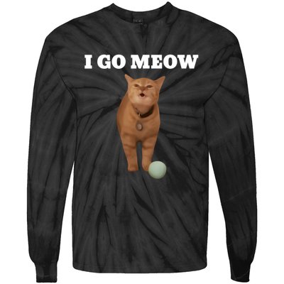 I Go Meow Cat Meme Tie-Dye Long Sleeve Shirt