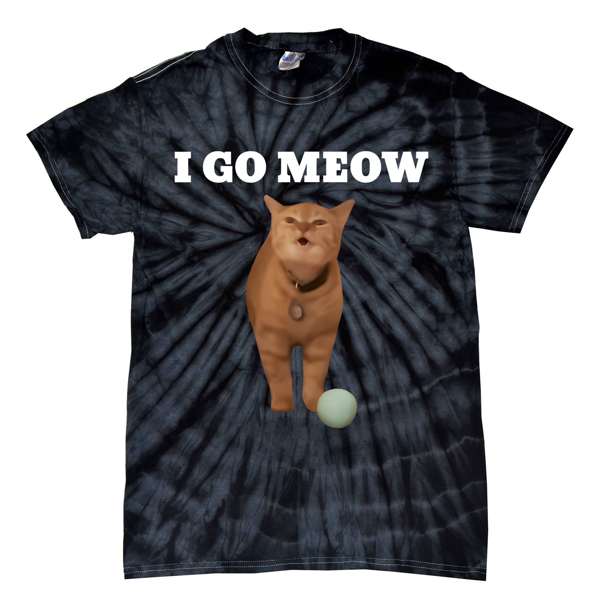 I Go Meow Cat Meme Tie-Dye T-Shirt