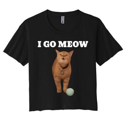 I Go Meow Cat Meme Crop Top