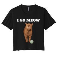 I Go Meow Cat Meme Crop Top