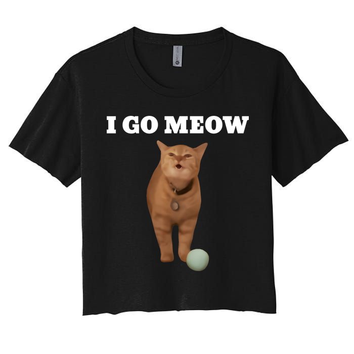 I Go Meow Cat Meme Crop Top