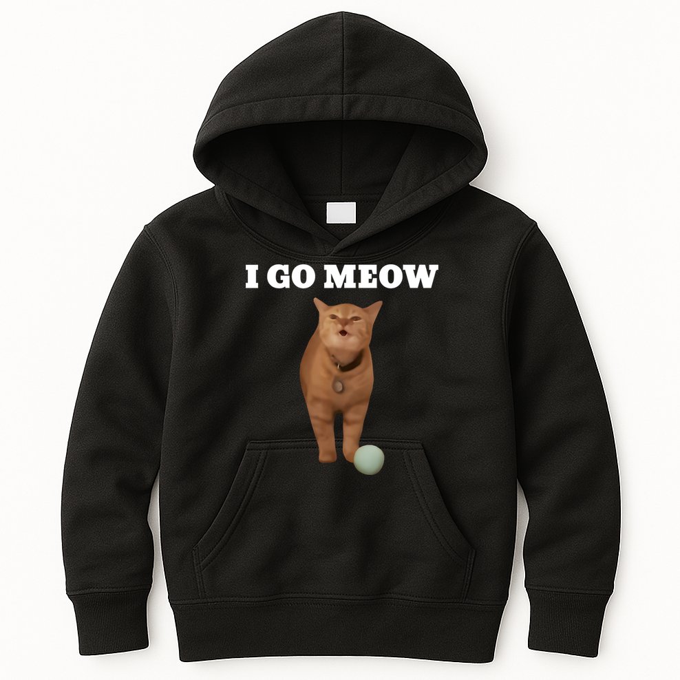 I Go Meow Cat Meme Kids Hoodie
