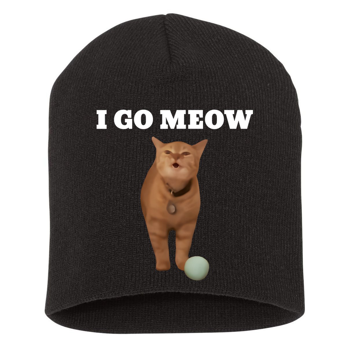 I Go Meow Cat Meme Short Acrylic Beanie