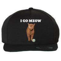 I Go Meow Cat Meme Wool Snapback Cap