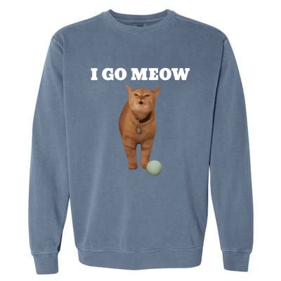 I Go Meow Cat Meme Garment-Dyed Sweatshirt