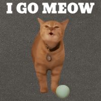 I Go Meow Cat Meme Cotton Canvas Backpack