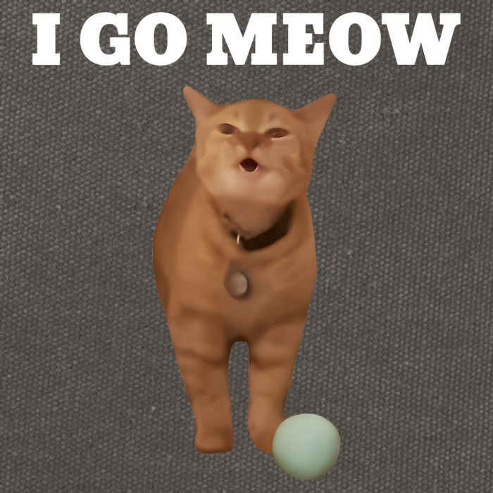 I Go Meow Cat Meme Cotton Canvas Backpack