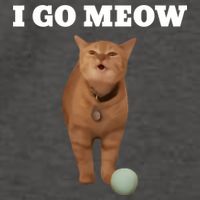 I Go Meow Cat Meme Vector Backpack