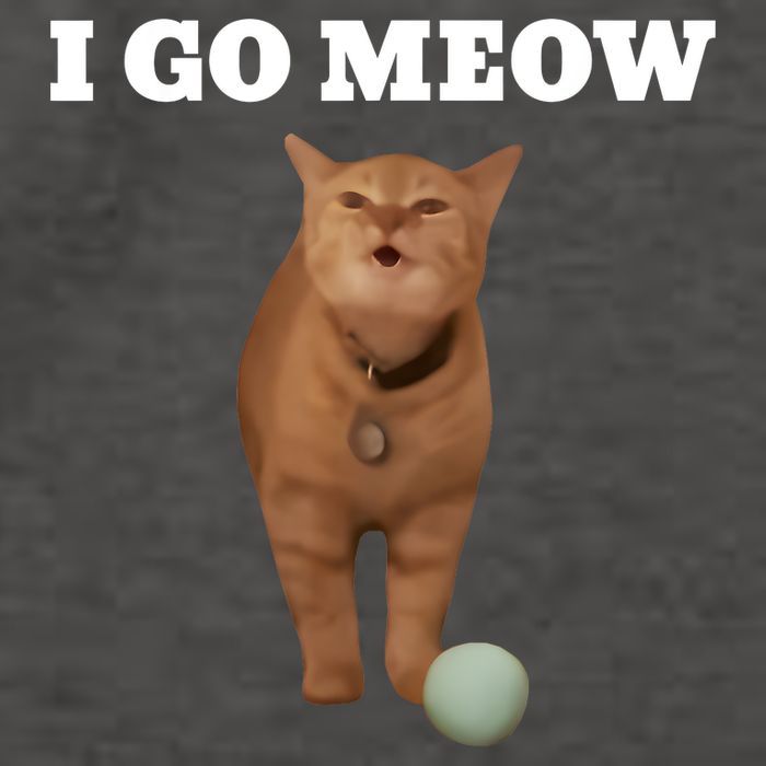 I Go Meow Cat Meme Vector Backpack