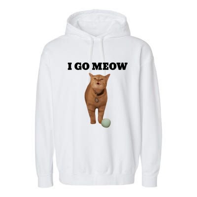 I Go Meow Cat Meme Garment-Dyed Fleece Hoodie