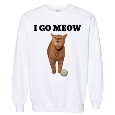 I Go Meow Cat Meme Garment-Dyed Sweatshirt