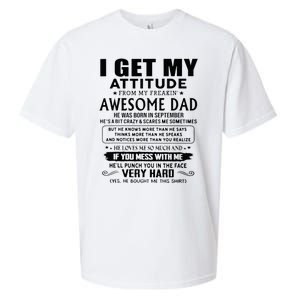 I Get My Attitude From My Freaking Awesome Dad September Sueded Cloud Jersey T-Shirt