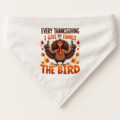 I Give My Family The Bird Thanksgiving USA-Made Doggie Bandana