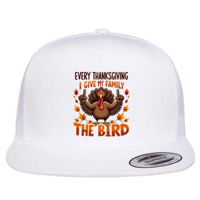 I Give My Family The Bird Thanksgiving Flatbill Hat