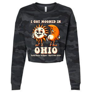 I Got Mooned In Ohio Total Solar Eclipse 2024 Cropped Pullover Crew