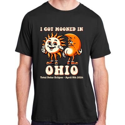 I Got Mooned In Ohio Total Solar Eclipse 2024 Adult ChromaSoft Performance T-Shirt