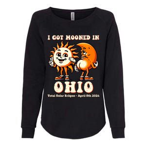 I Got Mooned In Ohio Total Solar Eclipse 2024 Womens California Wash Sweatshirt