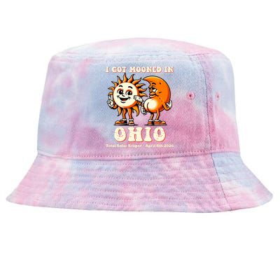 I Got Mooned In Ohio Total Solar Eclipse 2024 Tie-Dyed Bucket Hat