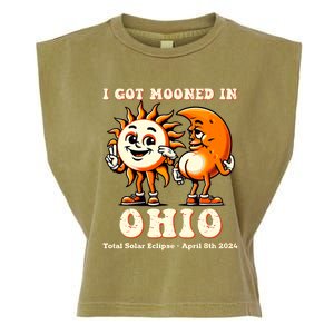 I Got Mooned In Ohio Total Solar Eclipse 2024 Garment-Dyed Women's Muscle Tee