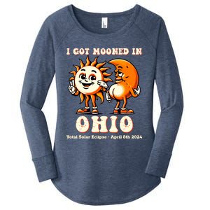 I Got Mooned In Ohio Total Solar Eclipse 2024 Women's Perfect Tri Tunic Long Sleeve Shirt