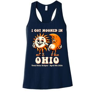 I Got Mooned In Ohio Total Solar Eclipse 2024 Women's Racerback Tank