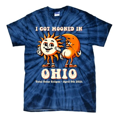 I Got Mooned In Ohio Total Solar Eclipse 2024 Tie-Dye T-Shirt