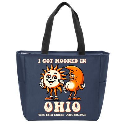 I Got Mooned In Ohio Total Solar Eclipse 2024 Zip Tote Bag