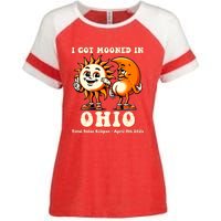 I Got Mooned In Ohio Total Solar Eclipse 2024 Enza Ladies Jersey Colorblock Tee