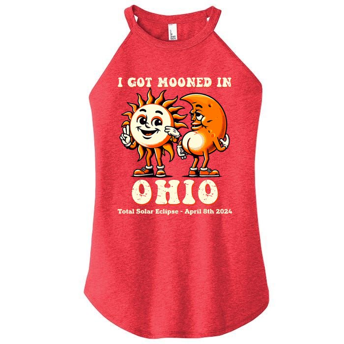 I Got Mooned In Ohio Total Solar Eclipse 2024 Women's Perfect Tri Rocker Tank