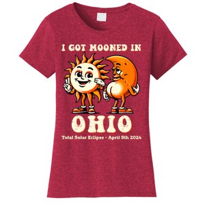 I Got Mooned In Ohio Total Solar Eclipse 2024 Women's T-Shirt