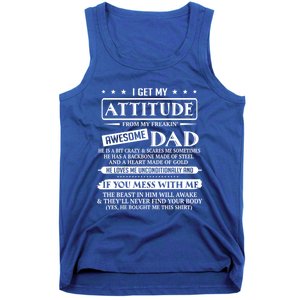 I Get My Attitude From My Freaking Awesome Dad FatherS Day Gift Tank Top