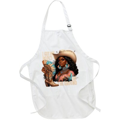 I Got My Boots On The Ground Western Cowgirl Melanin Swag  Apron