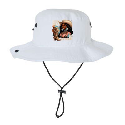I Got My Boots On The Ground Western Cowgirl Melanin Swag  Bucket Hat