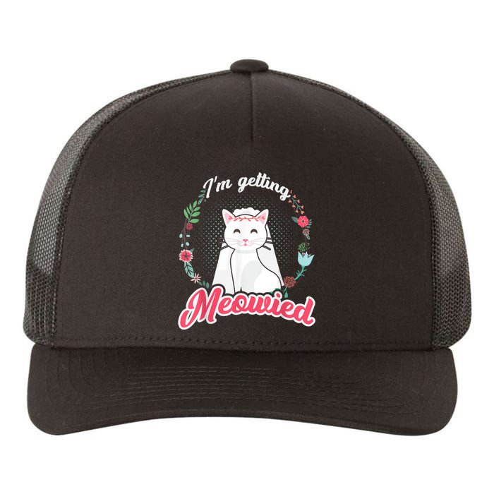 IM Getting Meowied Bachelorette Party Bride To Be Cat Yupoong Adult 5-Panel Trucker Hat