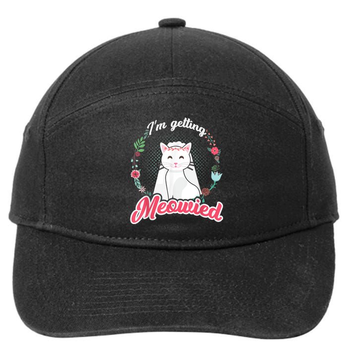 IM Getting Meowied Bachelorette Party Bride To Be Cat 7-Panel Snapback Hat