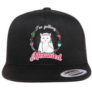 IM Getting Meowied Bachelorette Party Bride To Be Cat Flat Bill Trucker Hat