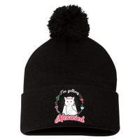 IM Getting Meowied Bachelorette Party Bride To Be Cat Pom Pom 12in Knit Beanie