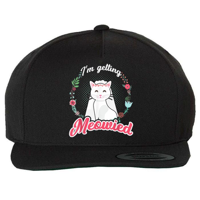 IM Getting Meowied Bachelorette Party Bride To Be Cat Wool Snapback Cap