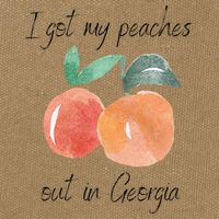 I Got My Peaches Out In Georgia Lyrics Song Funny Fruit Cotton Canvas Backpack