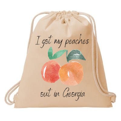 I Got My Peaches Out In Georgia Lyrics Song Funny Fruit Drawstring Bag