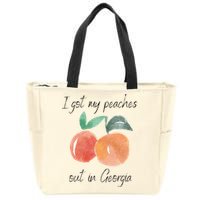 I Got My Peaches Out In Georgia Lyrics Song Funny Fruit Zip Tote Bag