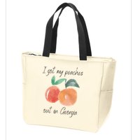 I Got My Peaches Out In Georgia Lyrics Song Funny Fruit Zip Tote Bag
