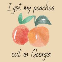 I Got My Peaches Out In Georgia Lyrics Song Funny Fruit Zip Tote Bag