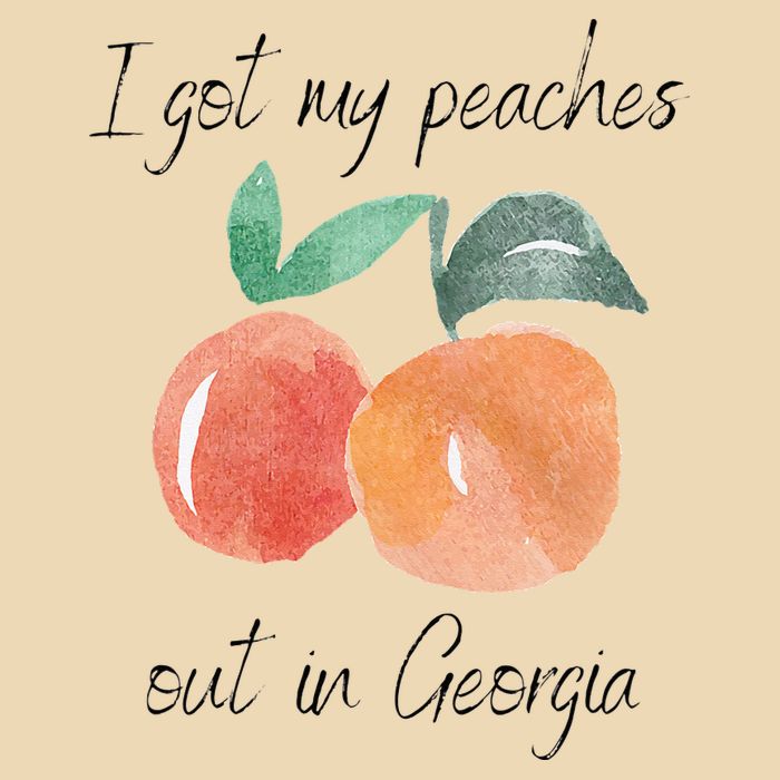 I Got My Peaches Out In Georgia Lyrics Song Funny Fruit Zip Tote Bag