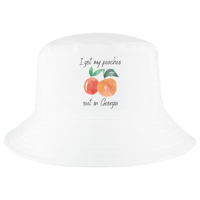 I Got My Peaches Out In Georgia Lyrics Song Funny Fruit Cool Comfort Performance Bucket Hat