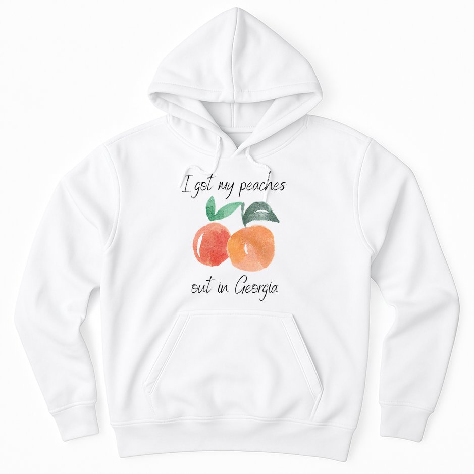 I Got My Peaches Out In Georgia Lyrics Song Funny Fruit Hoodie