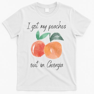 I Got My Peaches Out In Georgia Lyrics Song Funny Fruit T-Shirt