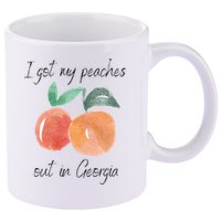 I Got My Peaches Out In Georgia Lyrics Song Funny Fruit 11oz C Handle Ceramic Mug